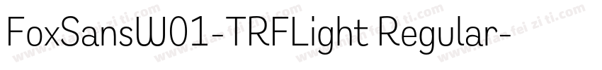 FoxSansW01-TRFLight Regular字体转换